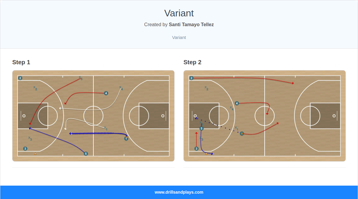 Basketball drill variant
