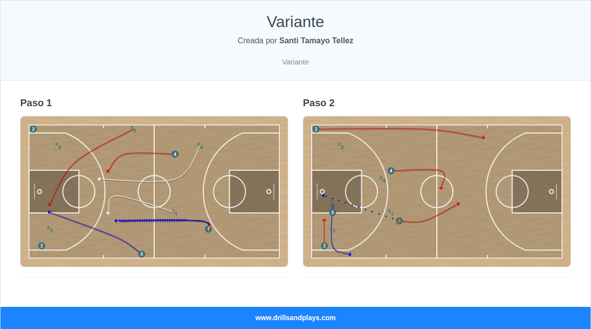 Ejercicio de baloncesto variante