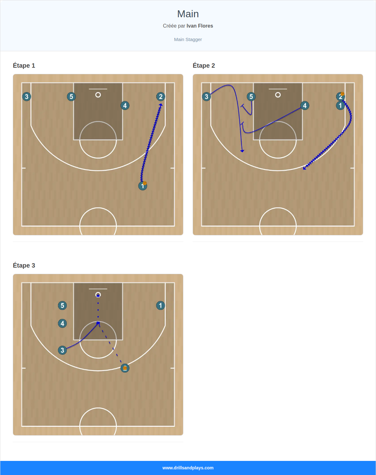 Jeux de basket-ball main