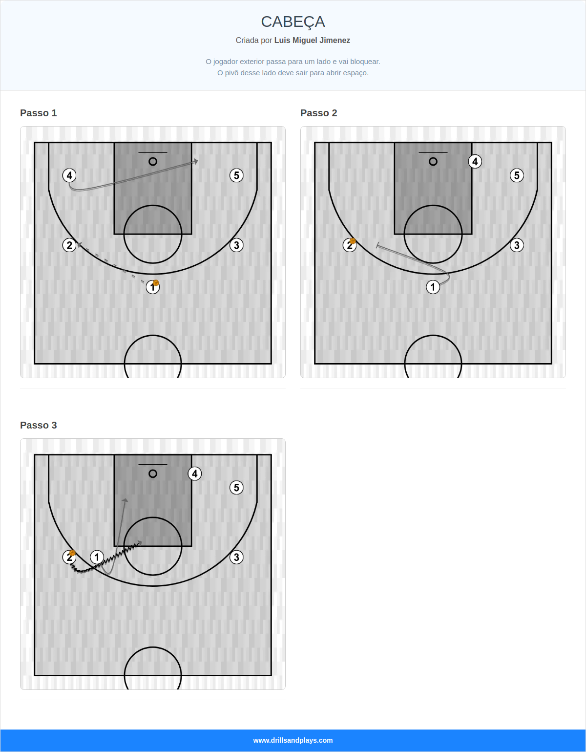 Jogada de basquete cabeça