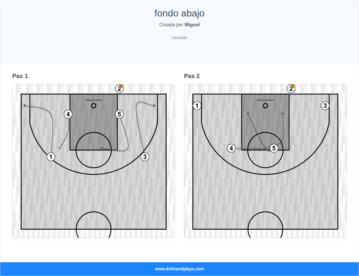 Jugada de bàsquet  fondo abajo