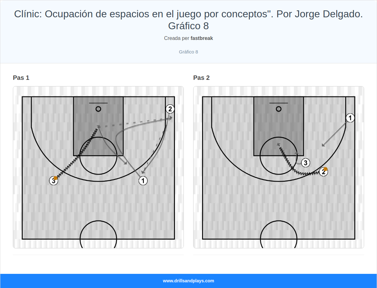 Exercici de bàsquet clínic: ocupación de espacios en el juego por conceptos". por jorge delgado. gráfico 8