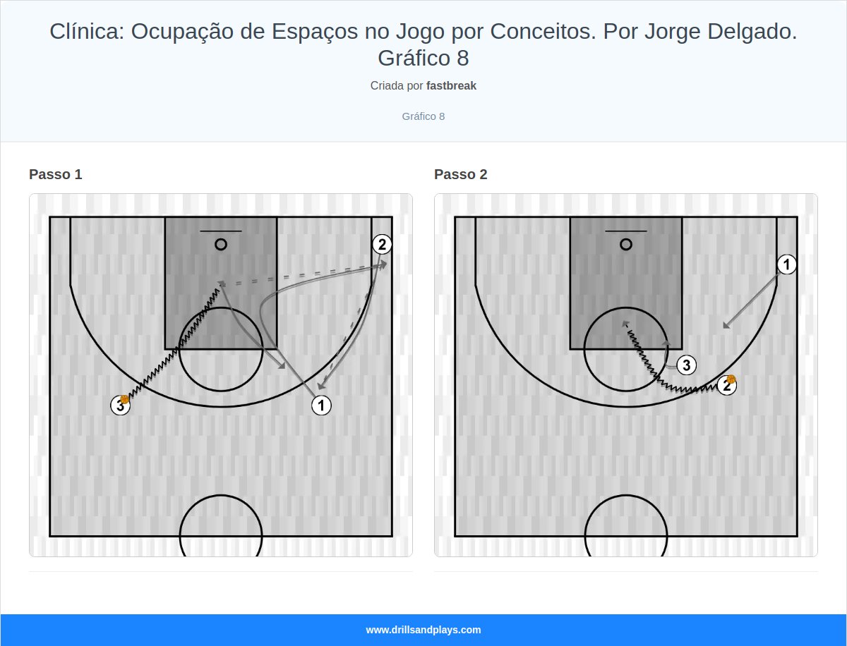 Exercício de basquete clínica: ocupação de espaços no jogo por conceitos. por jorge delgado. gráfico 8