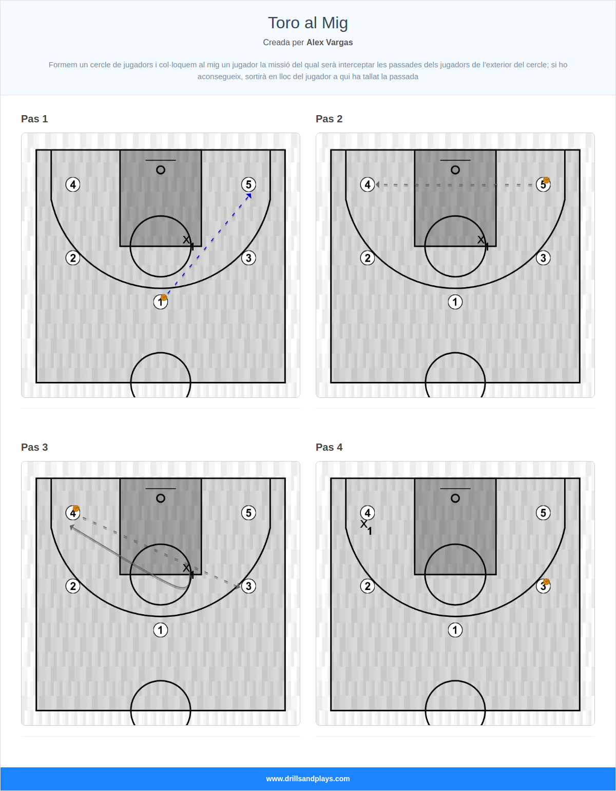 Jugada de bàsquet toro al mig