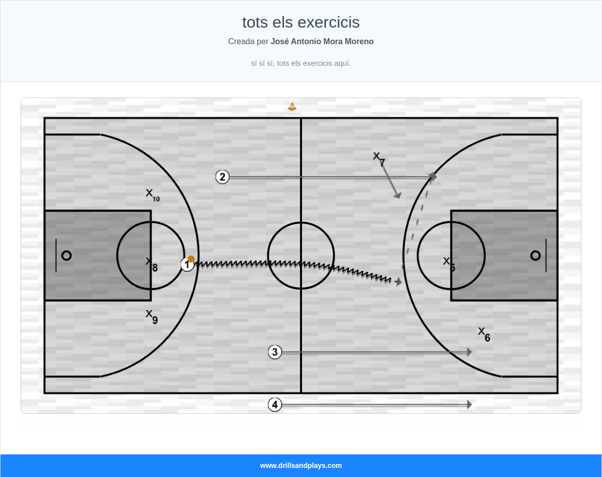 Exercici de bàsquet tots els exercicis