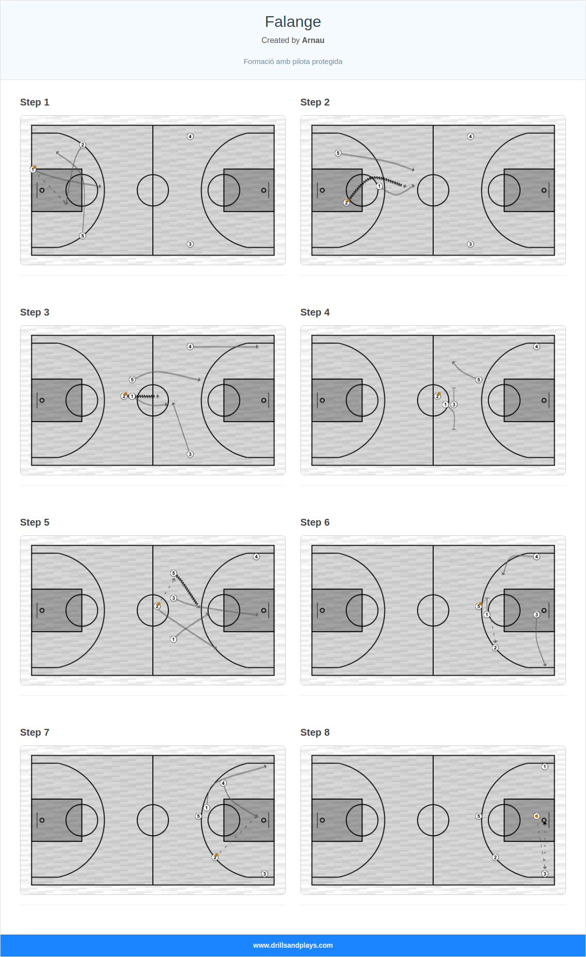 Basketball play falange