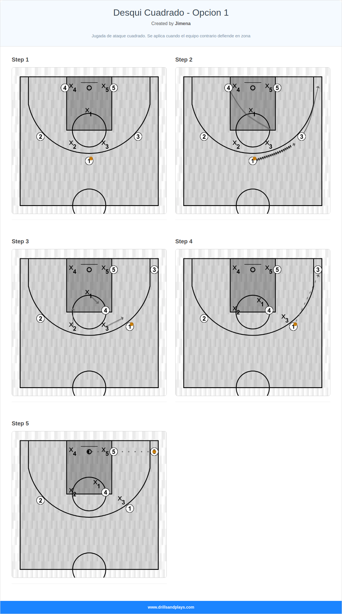 Basketball play desqui cuadrado - opcion 1