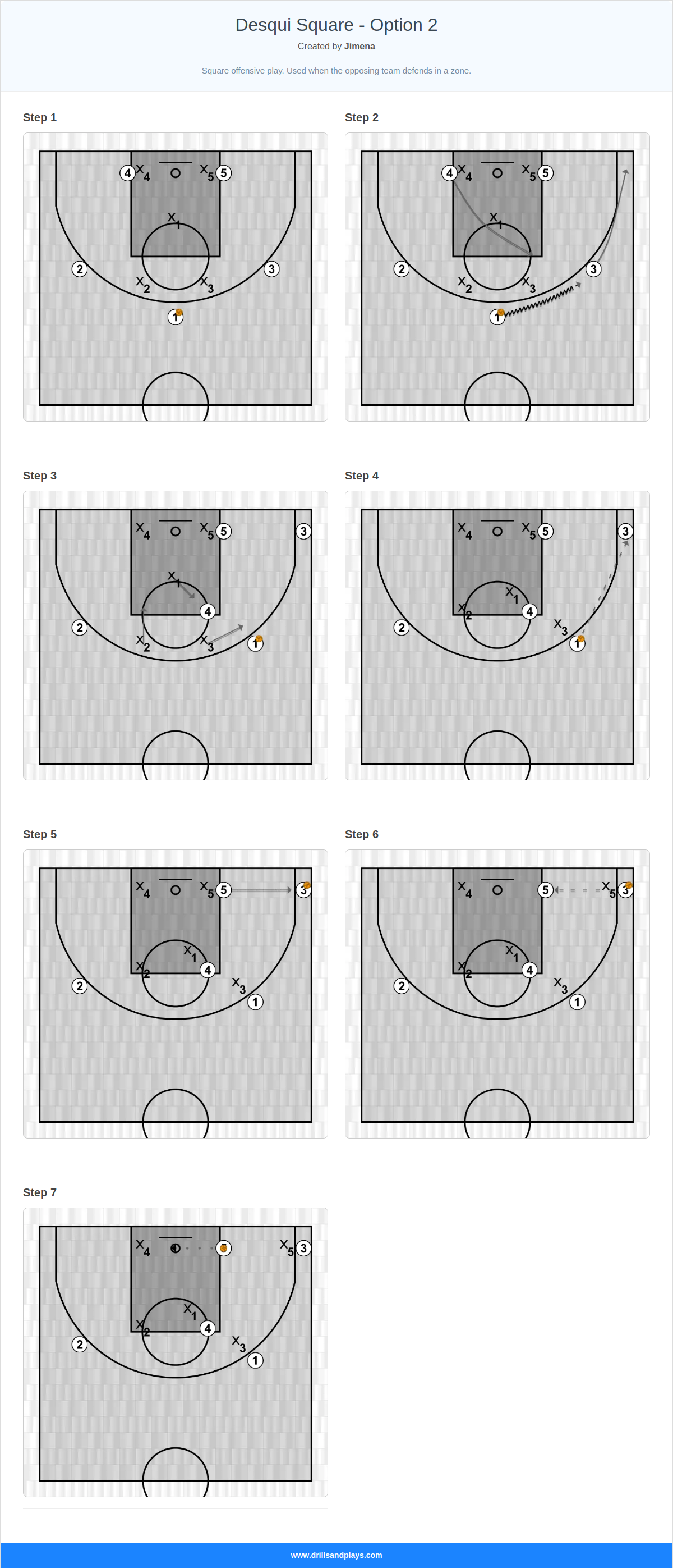 Basketball play desqui square - option 2