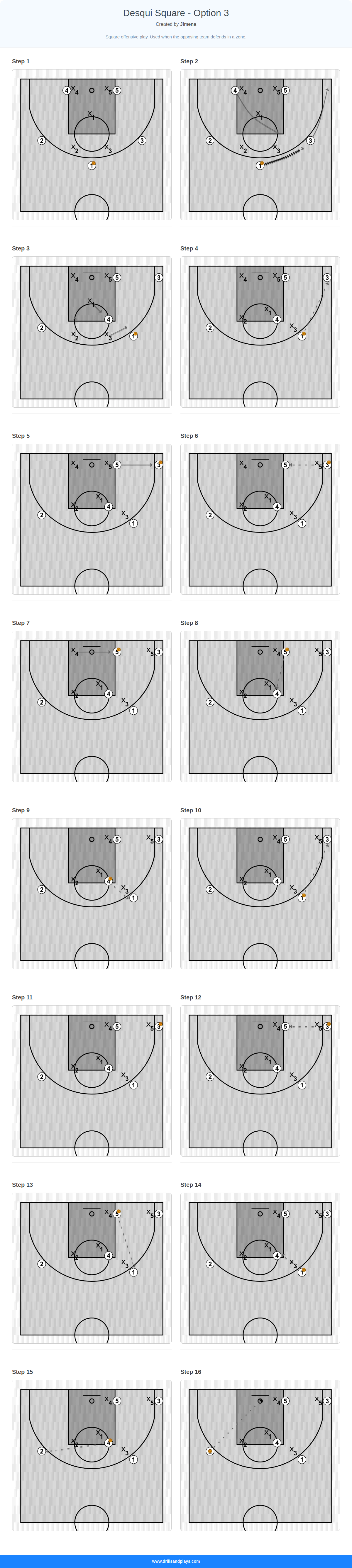 Basketball play desqui square - option 3