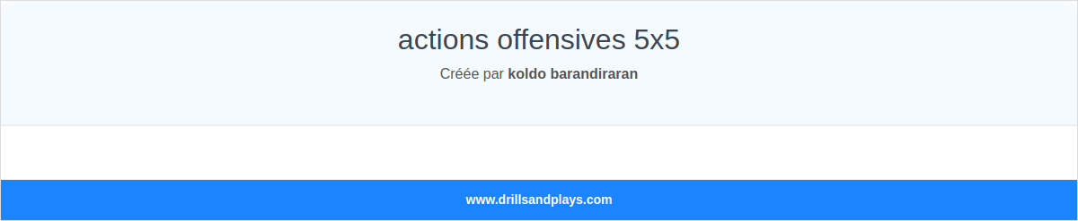 actions offensives 5x5
