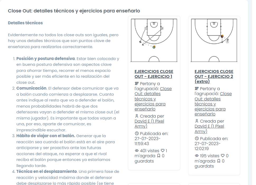 Close Out: detalles técnicos y ejercicios para enseñarlo