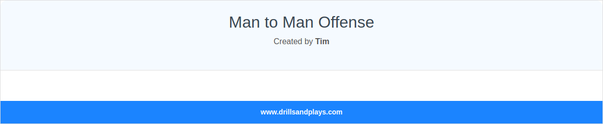 Man to Man Offense