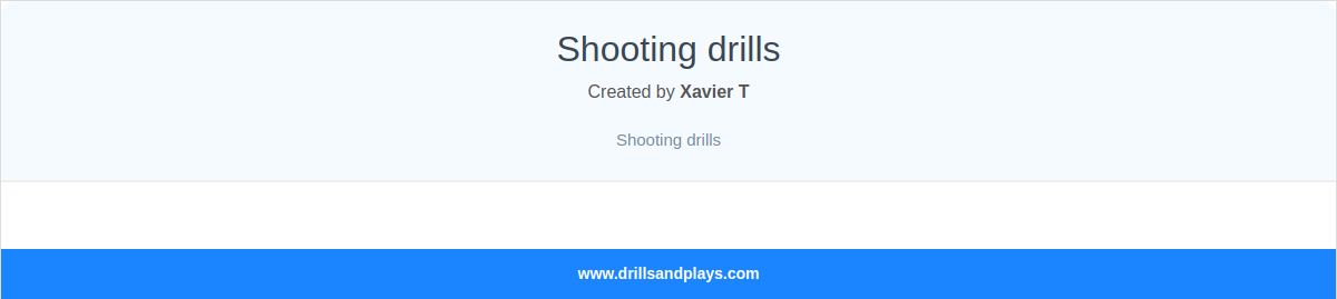Shooting drills