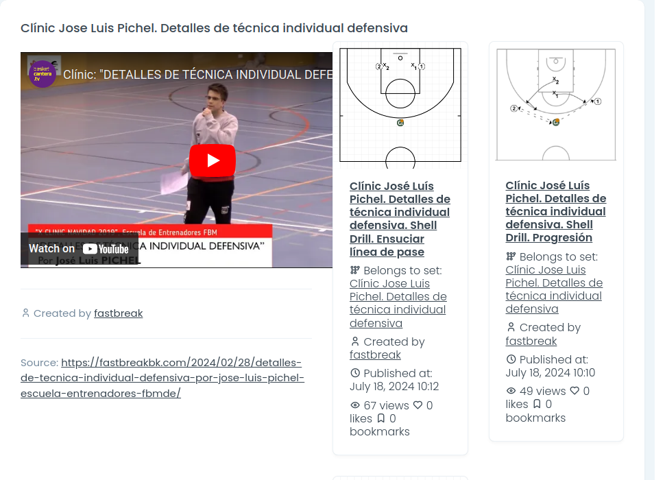 Clínic Jose Luis Pichel. Detalles de técnica individual defensiva