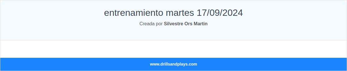 entrenamiento martes 17/09/2024