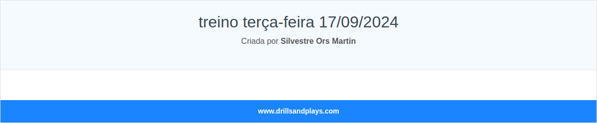 treino terça-feira 17/09/2024