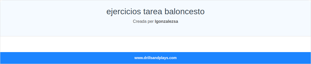 ejercicios tarea baloncesto