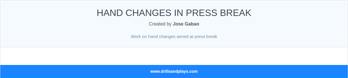 HAND CHANGES IN PRESS BREAK