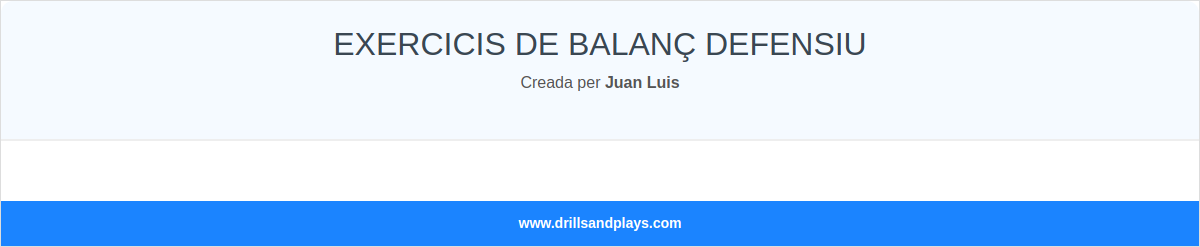 EXERCICIS DE BALANÇ DEFENSIU