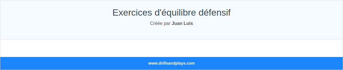 Exercices d\'équilibre défensif