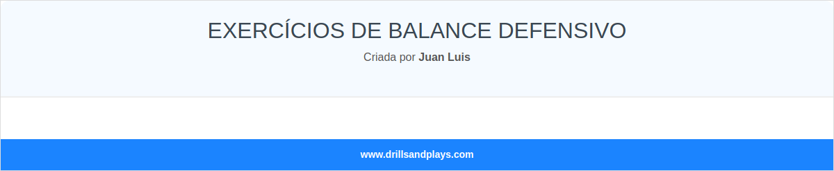 EXERCÍCIOS DE BALANCE DEFENSIVO