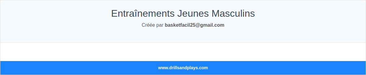 Entraînements Jeunes Masculins