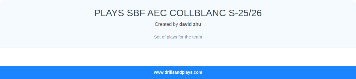 PLAYS SBF AEC COLLBLANC S-25/26