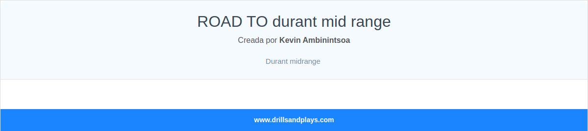 ROAD TO durant mid range