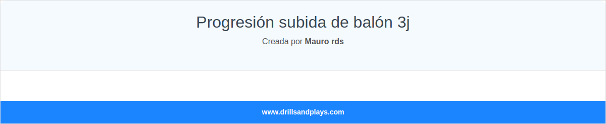Progresión subida de balón 3j