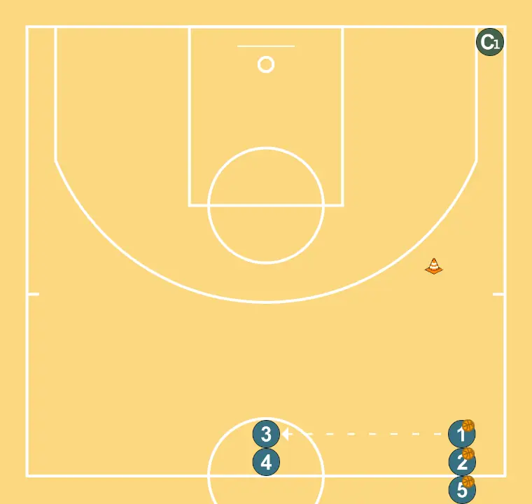 Drill entries with pass + cut