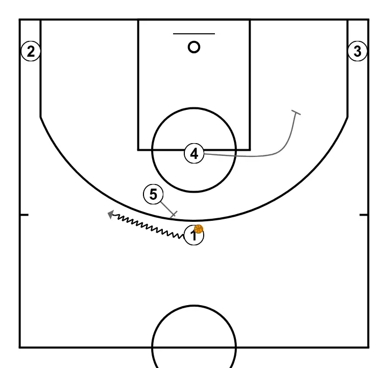 UTAH 23/24  - STEP 2: Power forward sets a precise screen helping a teammate penetrate towards the basket