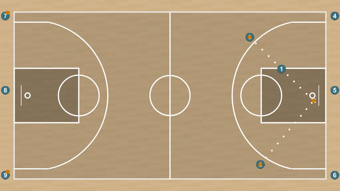 Ejercicio de baloncesto australia, paso 8:
