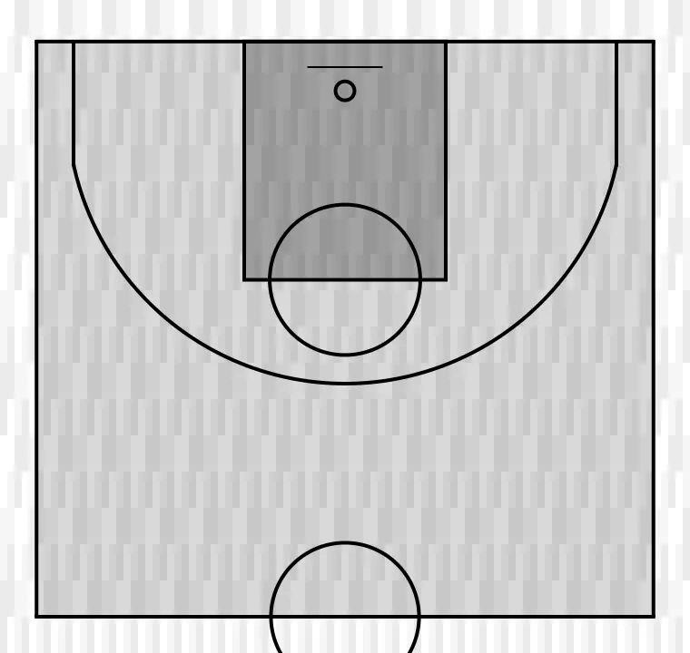 Basketball play passing high post, step 1: 4 alters position to create defensive mismatches and penetration options