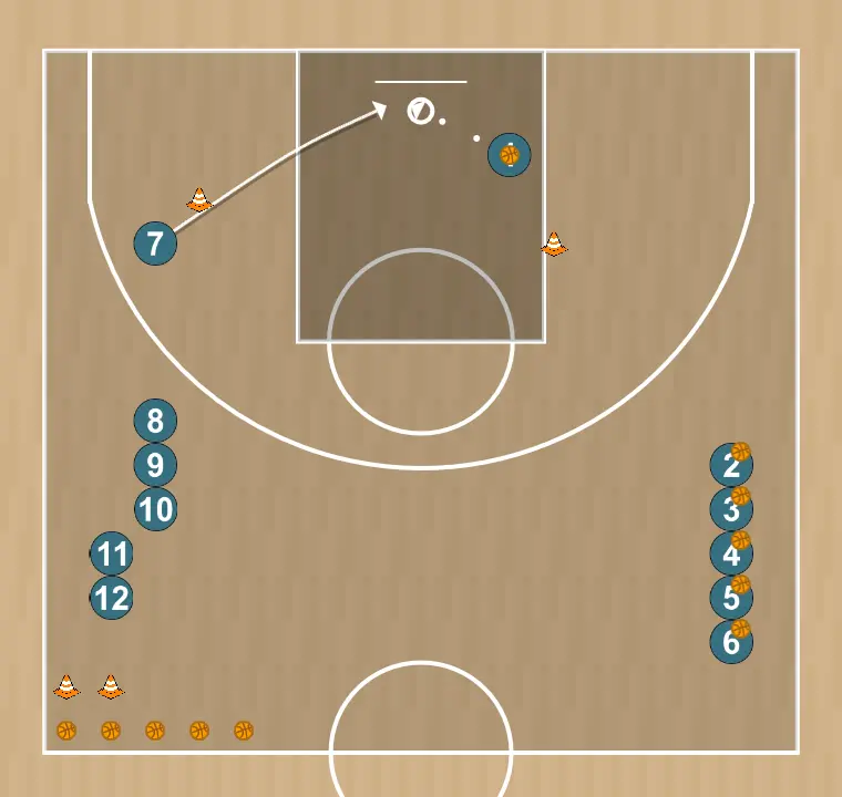 Basketball drill 0001, step 4: