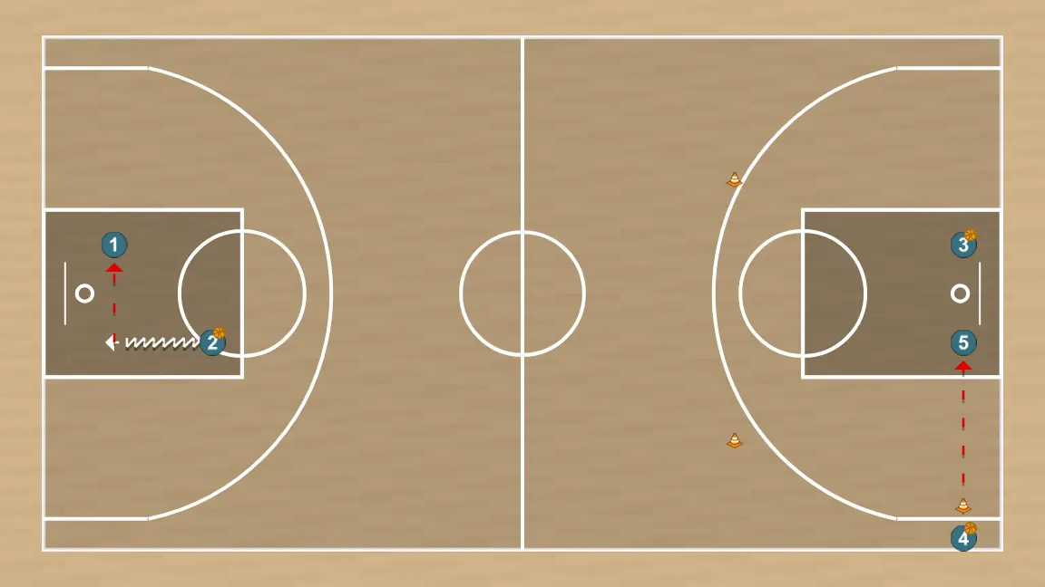 Basketball drill intermitente lanzamientos, step 7:
