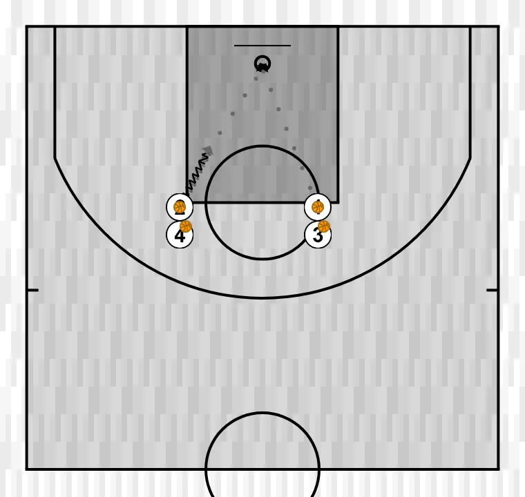 Exercício de basquete σουτ μικροι , passo 2: